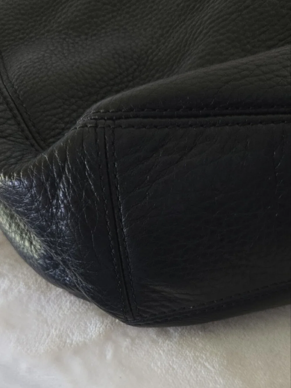Michael Kors Black Pebbled Leather Hobo with Tassel and Logo Charm